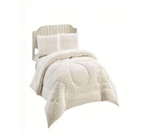 PLUMON PREMIUM CON TEXTURA DE RELIEVE  2 PLAZA COLOR BLANCO