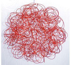 Esfera De Alambre Navideña Roja 15Cm