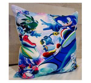 Cojín Felpa 45x45 cm De Soni Personajes Extra Suave Sonic