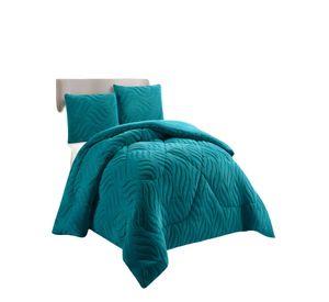COBERTOR TEXTURIZADA DE INVIERNO DISEÑO 02 2 PLAZAS TURQUESA