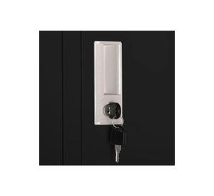 Locker 3 Cuerpos 6 Casilleros 183x90x40cm Color Negro