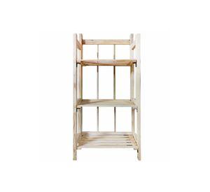 Estante Organizador Madera Librero 3 Niveles 68x30x15 CM Café Claro