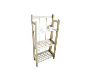 Estante Organizador Madera Librero 3 Niveles 68x30x15 CM Café Claro