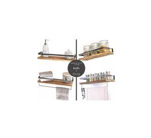 Repisas Flotantes de Madera Modernas Multipropósito Kit 2 Café