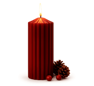 Vela De Navidad Roja Vela De Cera De Soja Perfumada 15*7cm Rojo