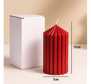 Vela De Navidad Roja Vela De Cera De Soja Perfumada 15*7cm Rojo