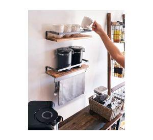 Repisas Flotantes de Madera Modernas Multipropósito Kit 2 Café