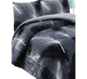 COBERTOR SHERPA PLAZA Y MEDIA 180X200CM GRIS B3