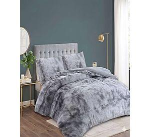 SET COBERTOR DE INVIERNO PELUDO 2 PLAZAS 230X250CM GRIS CLARO