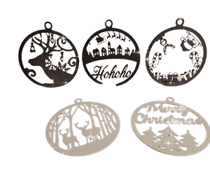 Adorno Navideño - Bolas estilo navidad HOHOHO pack de 5