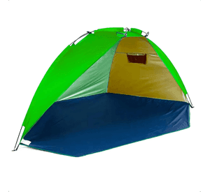 Media carpa playa 2-3 personas verde/naranja