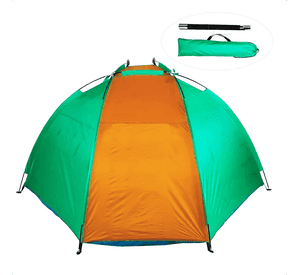 Media carpa playa 2-3 personas verde/naranja