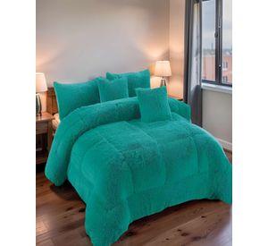 COBERTOR PELUDOS 2 PLAZAS 230CM X 250CM COLOR VERDE