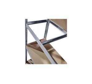 Pack 2 Estantes Metálicos Oficina 180x90x40cm Organizador Aspor Plateado 5 Niveles