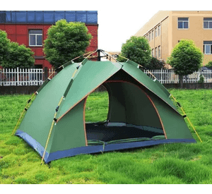 Carpa automática 4 personas doble capa verde