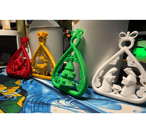 Adornos navidad en forma de Lágrima (PACK 4 UN)