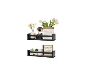 Set de 3 Repisas Flotantes Modernas Barandas 60cm Negro
