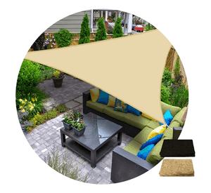 Carpa toldo vela triangular 3x3 beige arena