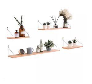 Estantes Flotantes De Pared Para Dormitorio Cocina Baño 4pcs