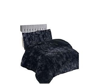 COBERTOR DE INVIERNO PELUDO 2 PLAZAS 230X250CM NEGRO