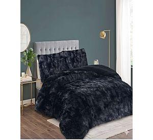 COBERTOR DE INVIERNO PELUDO 2 PLAZAS 230X250CM NEGRO