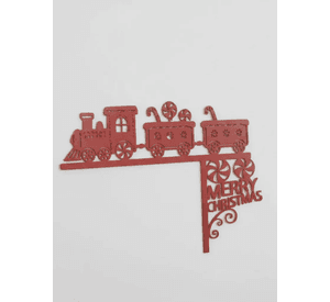 Decoración de Marco de Puerta Tren navideño