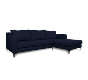 Seccional Kaile Chenille Tipo Lino Azul
