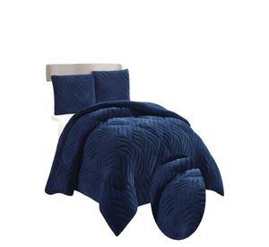 COBERTOR DE INVERNO TEXTURIZADA DISEÑO 02 2 PLAZAS AZUL OSCURO
