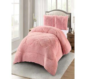 COBERTORES CON CHIPORRO DE PELUDOS KING 250X270CM ROSA