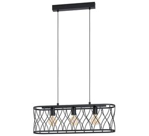 LAMPARA DE COLGAR GILTSPUR ACERO NEGRO E27 3X40W COD.43554