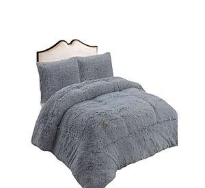 COBERTOR DE INVIERNO PELUDO KING 250X270CM GRIS