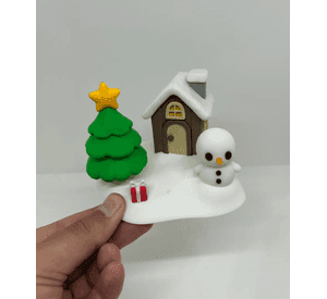 Adorno - Micro diorama navideño