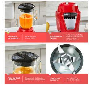 Licuadora Vaso Vidrio 1250ml 700W Azul Ice Crush Black Decker