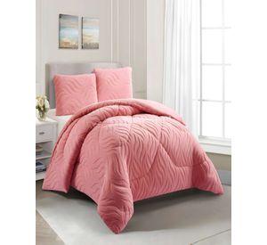 COBERTOR TEXTURIZADA DE INVIERNO DISEÑO 02 KING ROSA