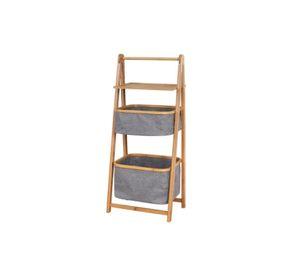 Mueble Estante Organizador Bambú Cesto