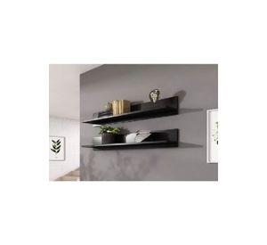 Set de Repisas Modelo T Negro