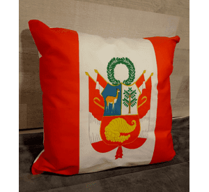 Cojín Felpa 45x45 cm De La Bandera Del Perú Extra Suave