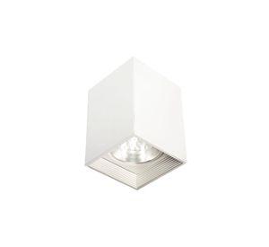 Foco Sobrepuesto Quatro Cuadrado Blanco Mate