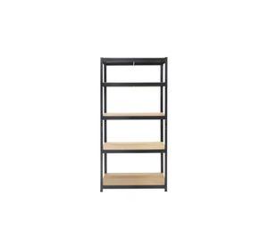 Estante Metálico Negro 5 Niveles Altura Ajustable 180x90x40
