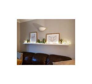 Repisa Flotante Modelo Corchete 150cm Blanco