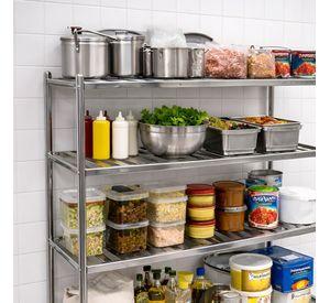 ESTANTERIA ACERO INOX TIPO REJILLA DE 120x60x155 cm