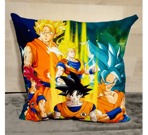 Cojín Felpa 45x45 cm De Goku Transformaciones Extra Suave