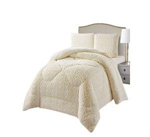 COBERTOR DE INVERNO TEXTURIZADA DISEÑO 01 KING BEIGE