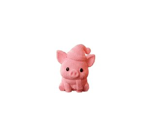 Adorno - Cerdito de navidad estilo tejido