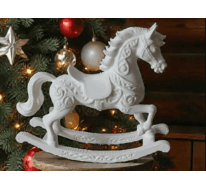 Adornos navidad - Caballo Mecedor ornamentado