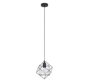 Lámpara Colgante Straiton Acero Fiebro Negro 1X60W E27 Cod43358