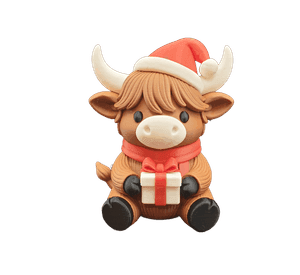 Figura Decorativa - Vaca de las Tierras Altas