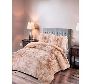 COBERTOR DE INVIERNO PELUDO 2 PLAZAS 230X250CM BEIGE