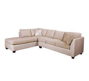 SECCIONAL PADUA IZQ PU BEIGE/TELA VELVET BEIGE