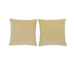 Set 2 Cojines Felpa de 40x40 Beige